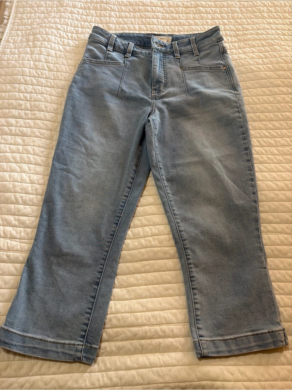 Maurices Light Wash Cropped Straight Jeans